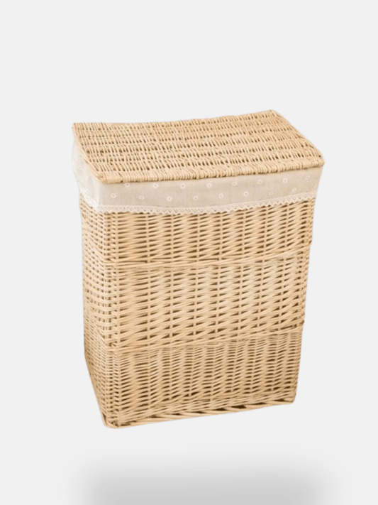 Panier à linge en osier H 38 cm | L 30 cm | l 25 cm