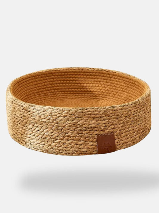 Panier chat osier rond Naturel | 30x11 cm