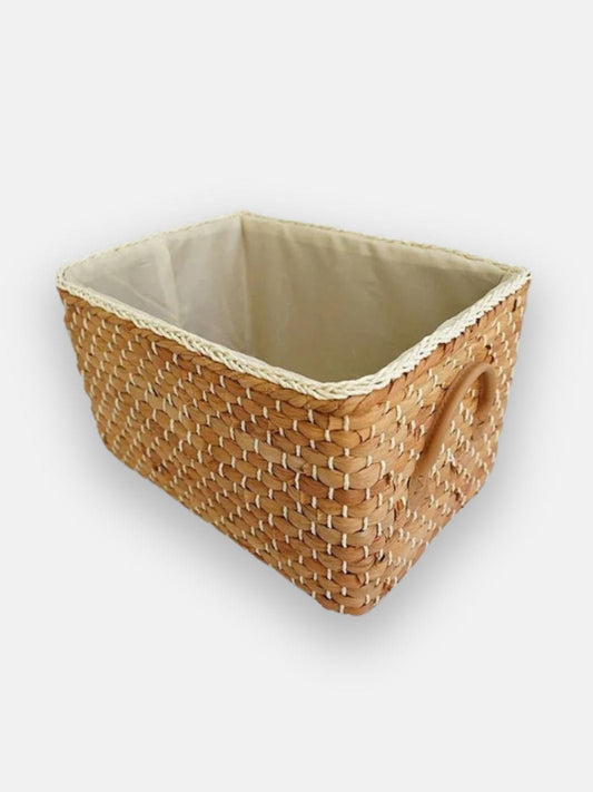 Panier de rangement en osier avec anses 28x21x17cm