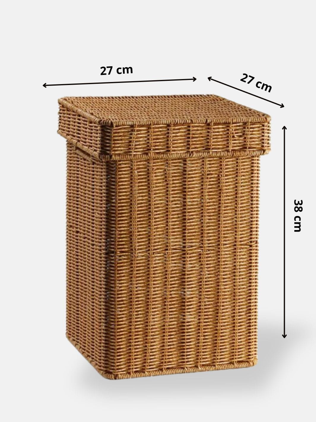 Panier de rangement en osier avec couvercle 25x38 cm