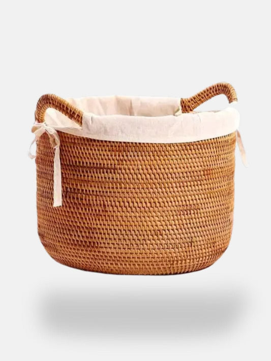 Panier en osier pour linge sale H 30 cm | D 35 cm