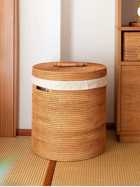 Panier linge osier H 40 cm | D 35 cm