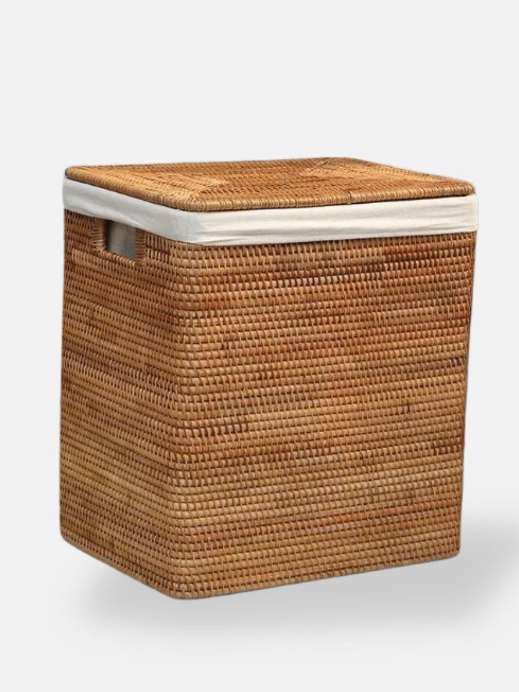 Panier linge osier rectangulaire H 40 cm L 40 cm largeur 30 cm