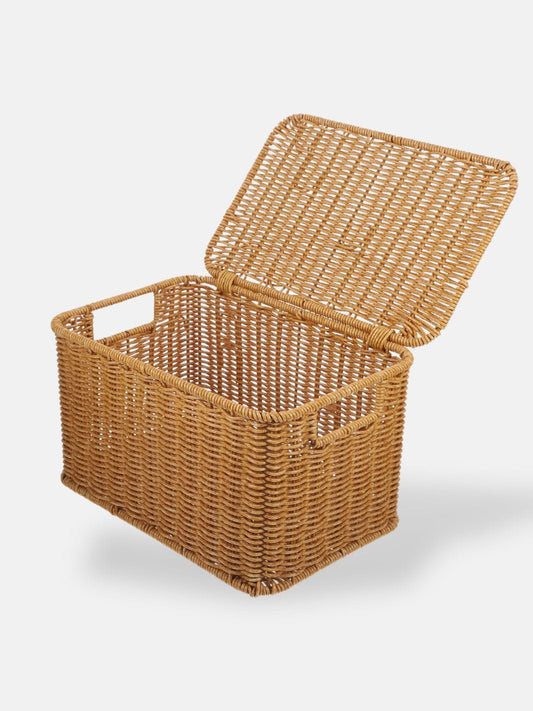 Panier osier avec couvercle 29x19 cm
