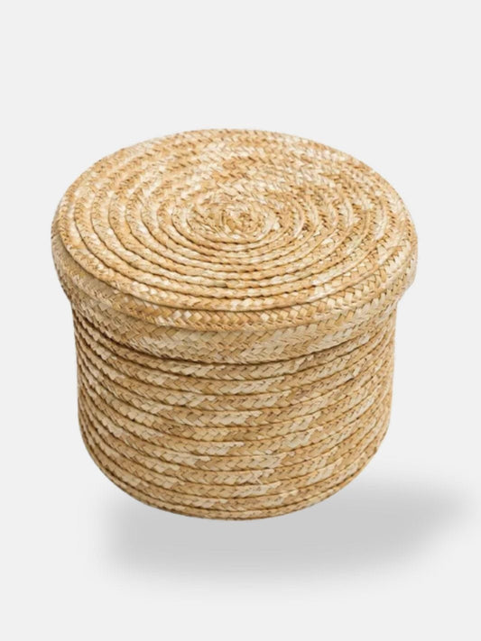 Panier osier avec couvercle pas cher