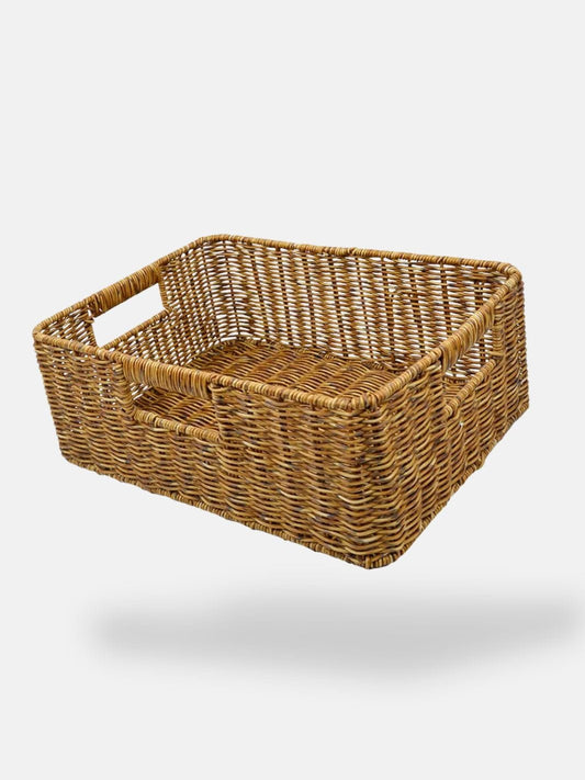 Panier osier rangement cuisine 38x26x13 cm