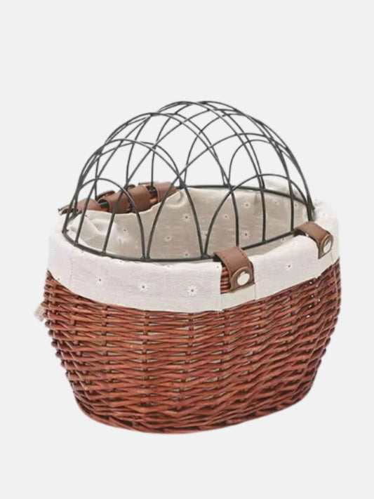Panier osier vélo pour chien 30x40 cm