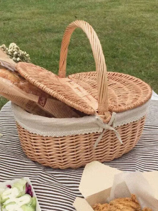 Panier pique nique osier 27x17x14 cm