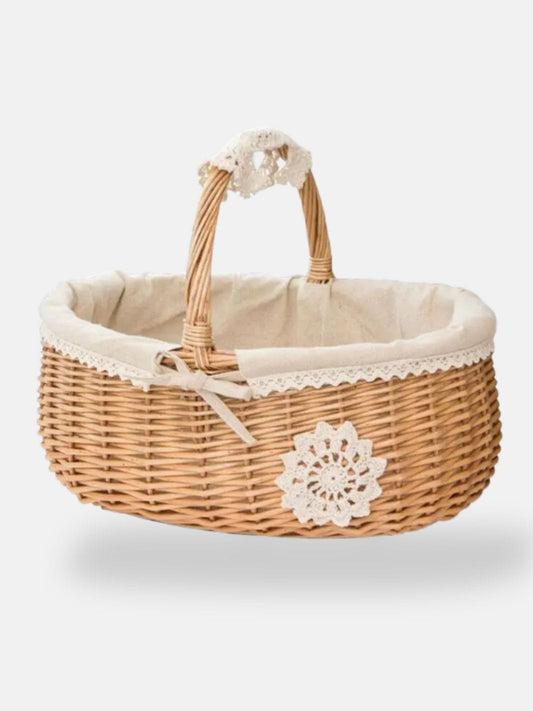 Panier pique nique osier vide 25x19x13 cm