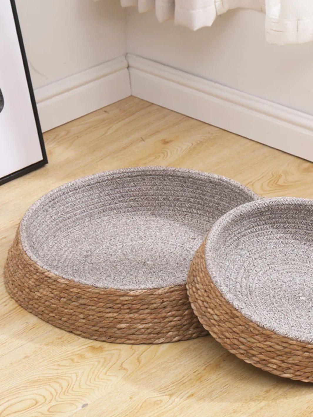 Panier rond en osier pour chat 38x38 cm