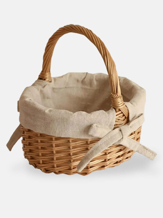 Petit panier en osier pour dragées 20x17x9 cm