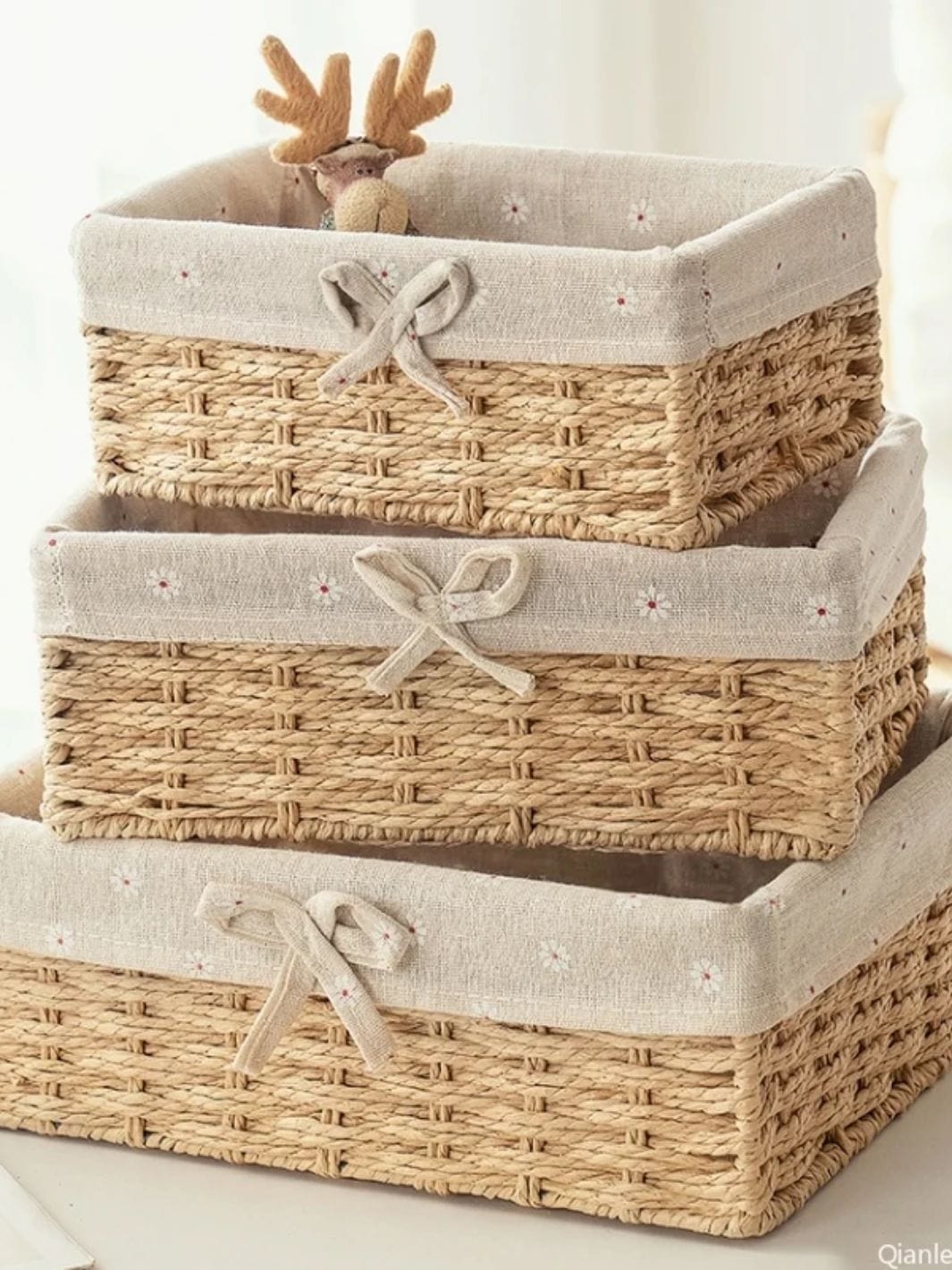 Petit panier osier rangement