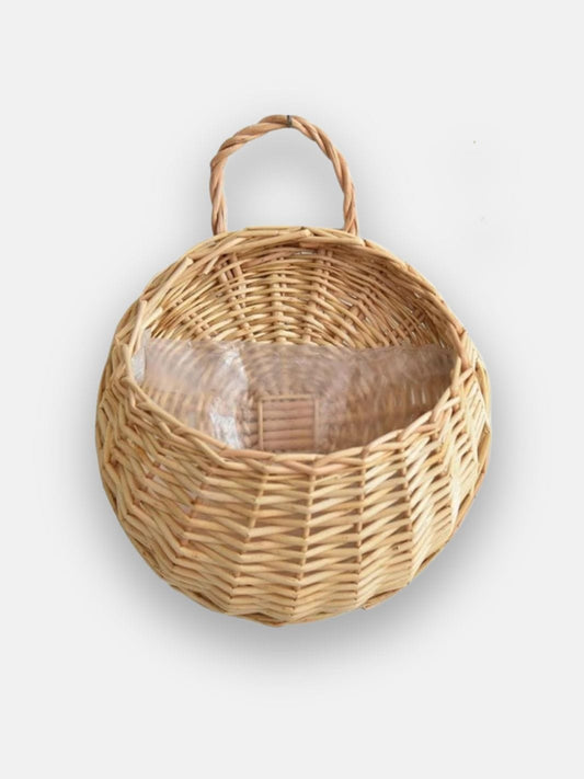 Petit panier pique-nique en osier Beige