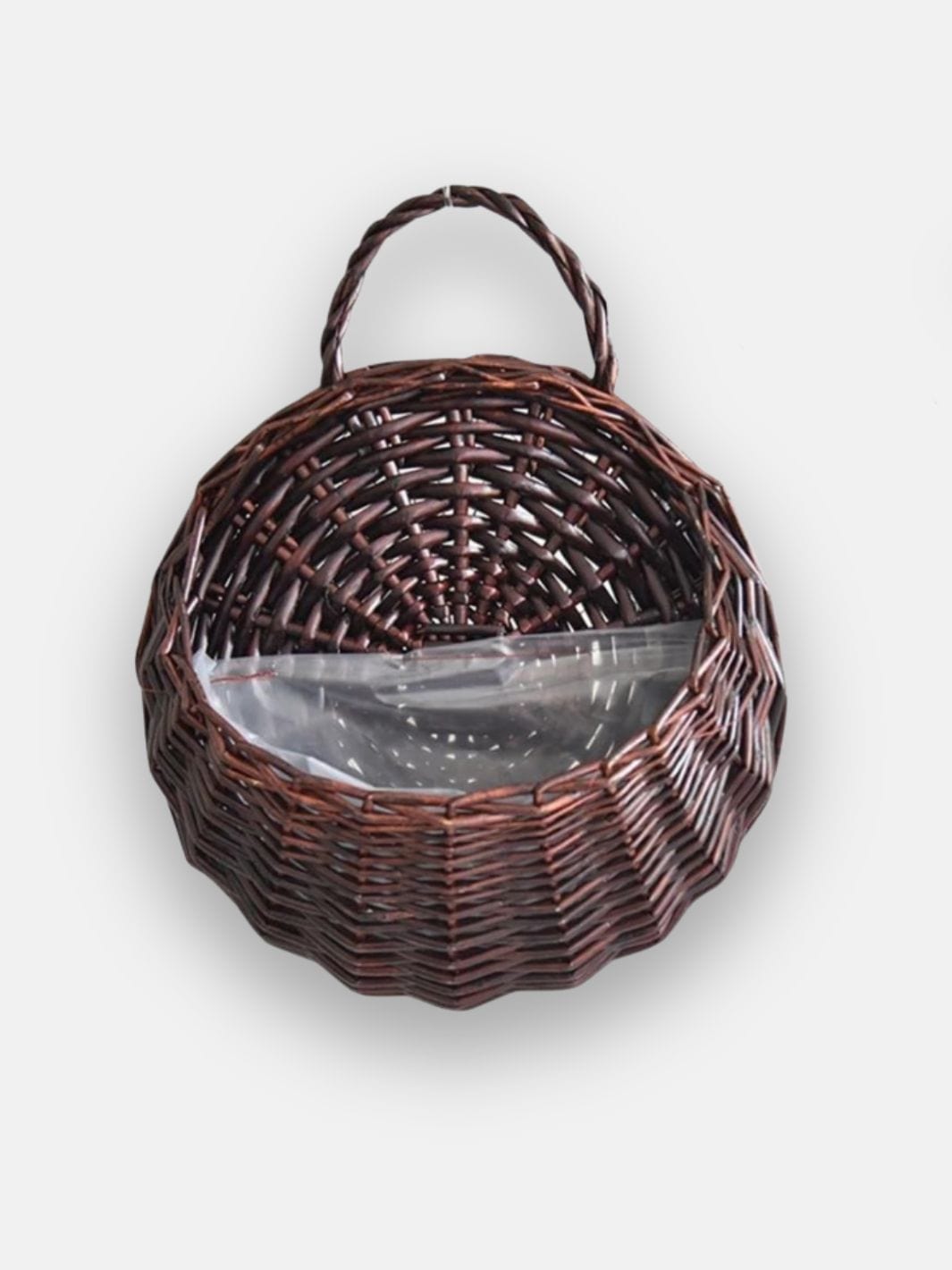 Petit panier pique-nique en osier Marron