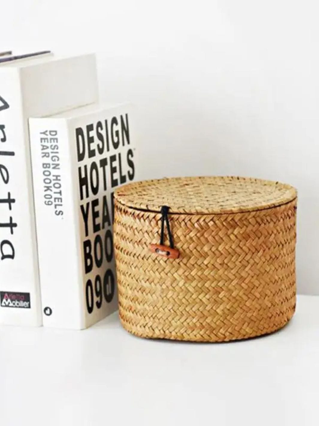 Petite boite de rangement en osier 18x12 cm